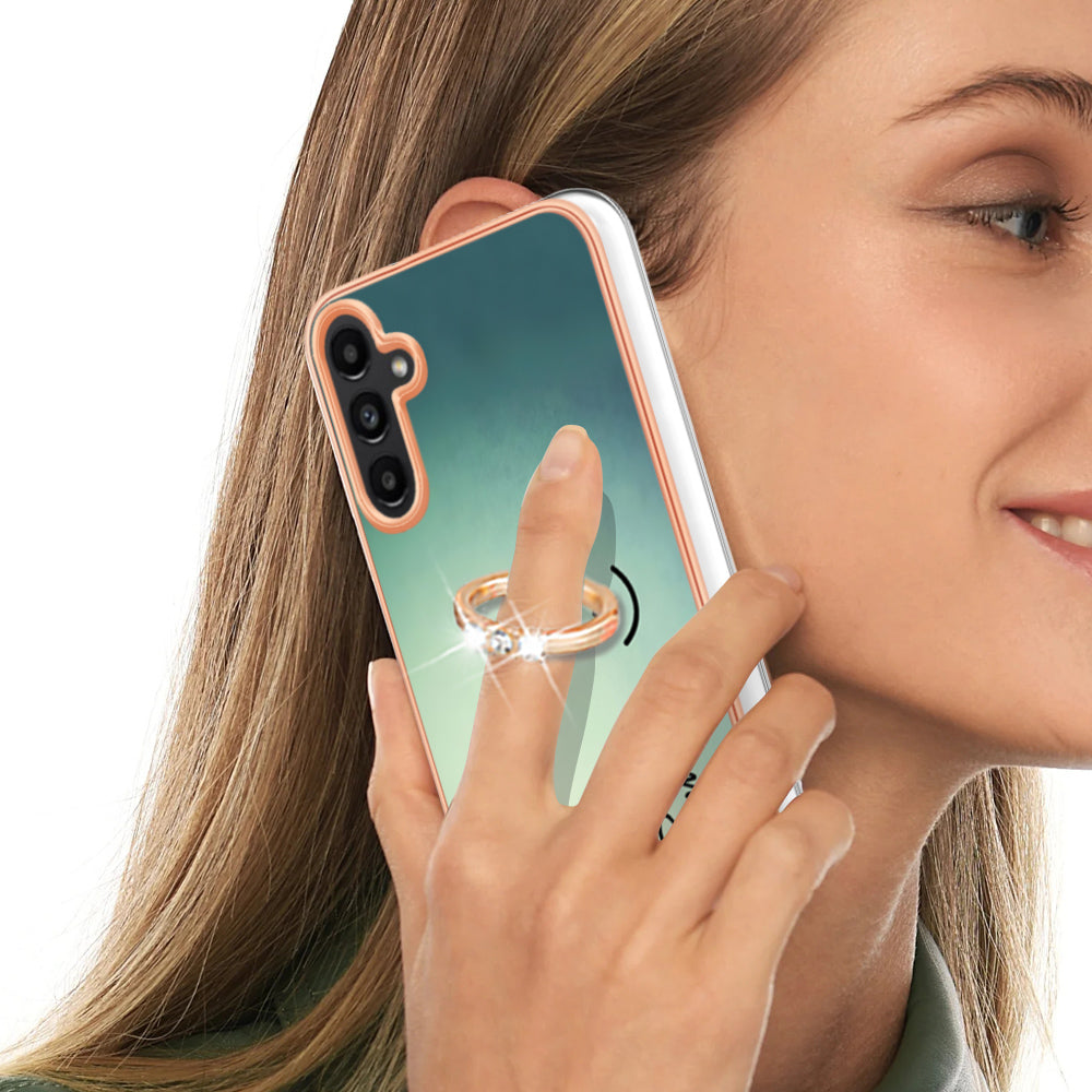 YB IMD Series-20 Style D for Samsung Galaxy A35 5G Kickstand Case 2.0mm Slim TPU Phone Cover - Keep Smile YB IMD Series-20 Style D for Samsung Galaxy A35 5G Kickstand Case 2.0mm Slim TPU Phone Cover - Keep Smile